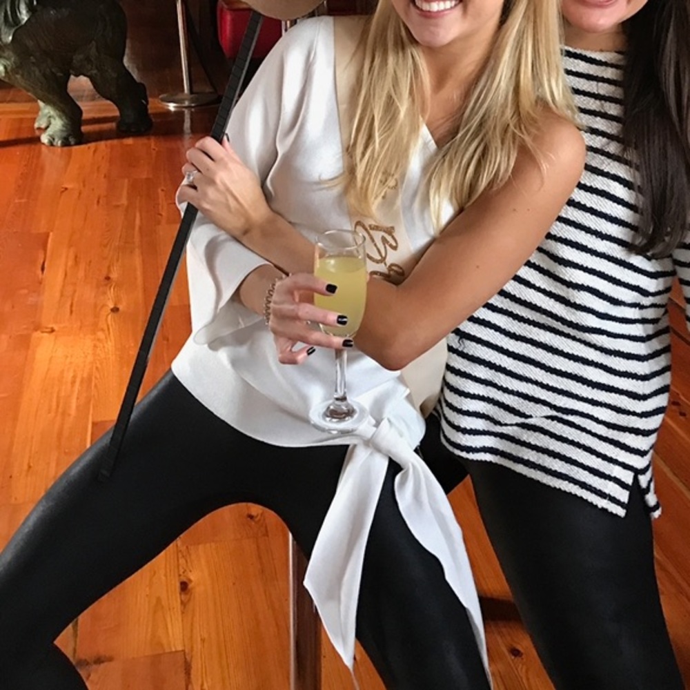 Club Monaco White Off the Shoulder Sweater